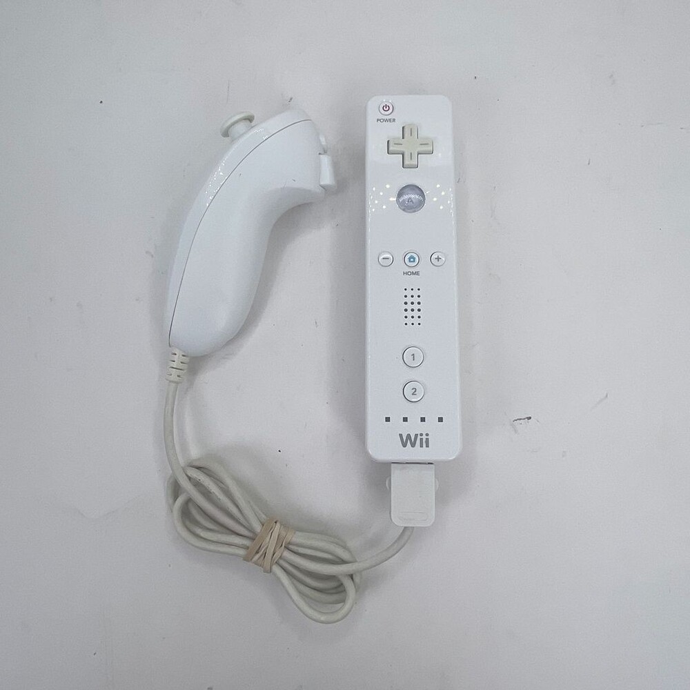 OEM Nintendo Wii White Wireless Wii Remote & Nunchuk Controller RVL-003